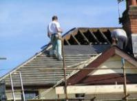On progress roof repair